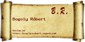 Bogoly Róbert névjegykártya