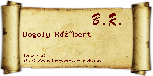 Bogoly Róbert névjegykártya